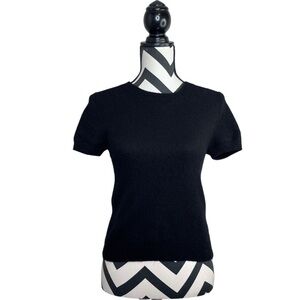 Quince Mongolian Cashmere Sz XS Black Tee